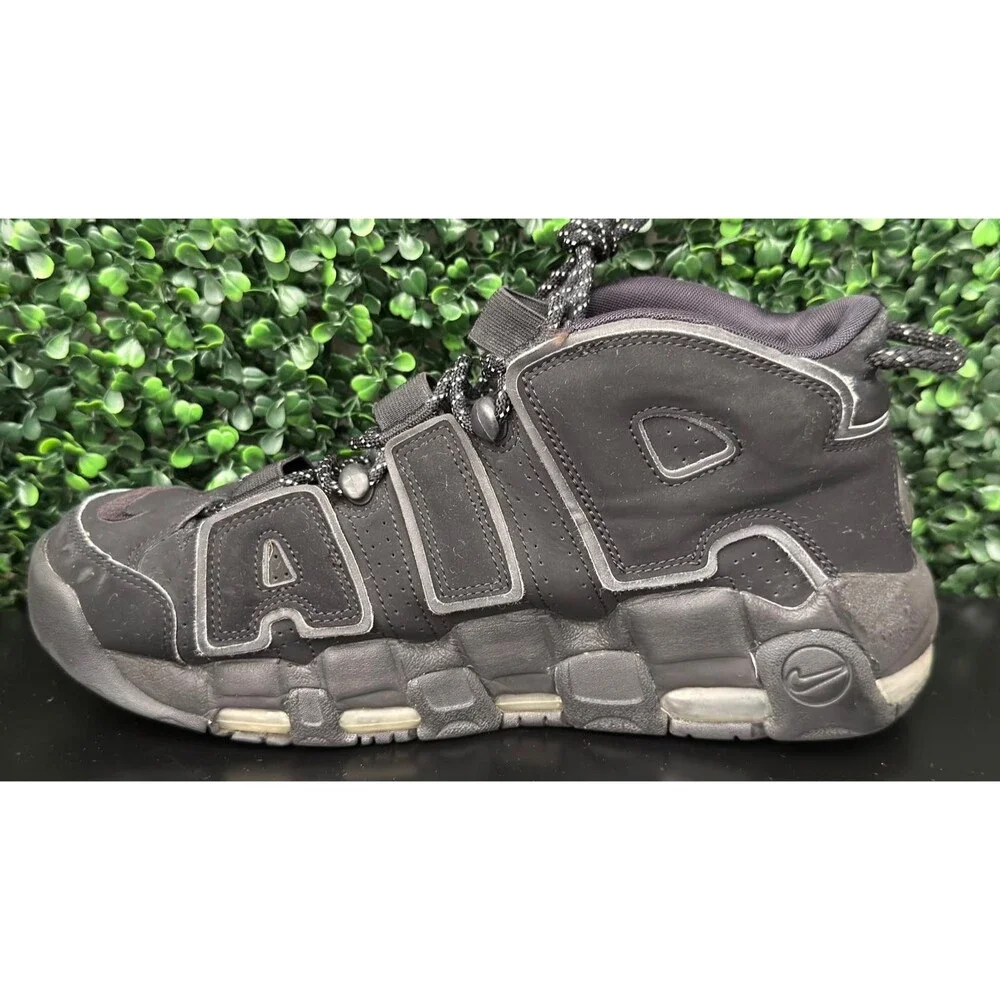 Nike Air More Uptempo Reflective Triple Black 414962-004 Men’s Size 11